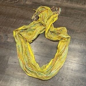 Yellow Shimmery colorful sash scarf